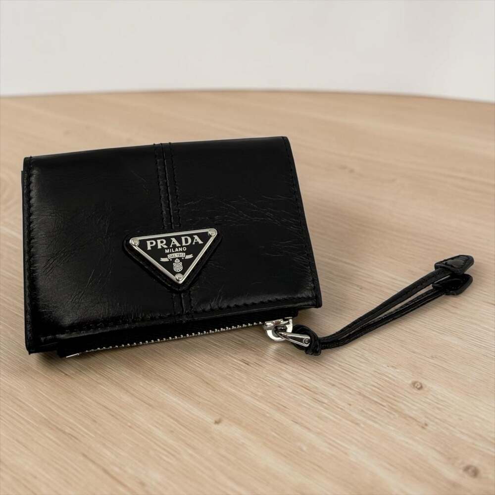 Prada Leather Bifold Card Holder